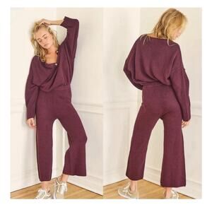 Free People beach 2 piece Hailee sweater set - sweater and pants size medium